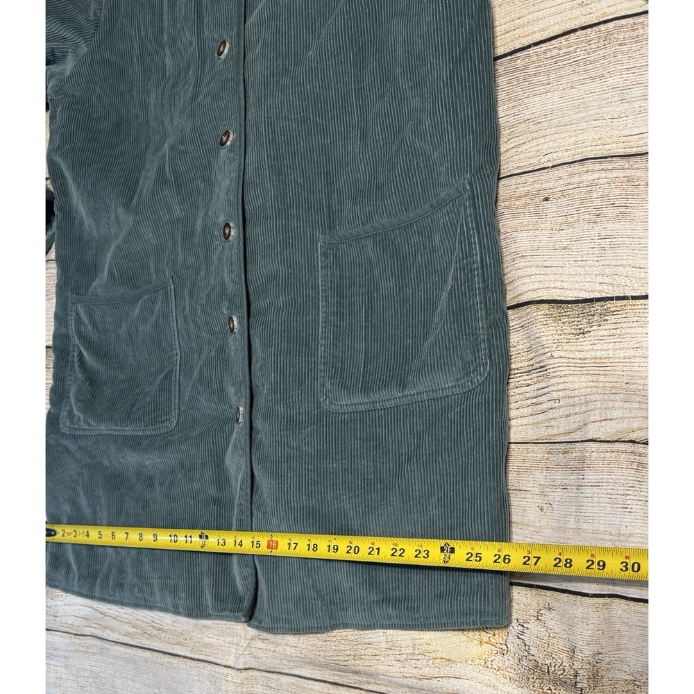 Orvis Corduroy Barn Coat Insulated Teal Blue Button Up Chore Jacket Sz 20 TubD5 - Picture 6 of 9
